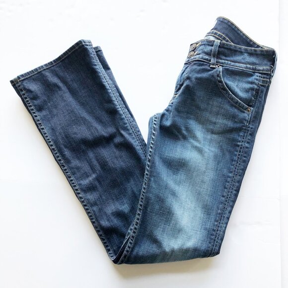 HUDSON Signature Bootcut Elm Dark Wash Double Button Flap Pocket Jeans Womens 28 - Picture 2 of 14